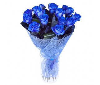 Букет из синих роз №330